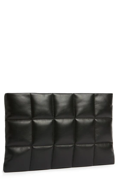 Shop Allsaints Bettina Quilted Leather Clutch In Black