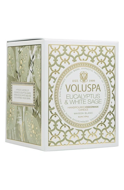 Voluspa Eucalyptus & White Sage Classic Candle 9.5 Oz. In Eucalyptus