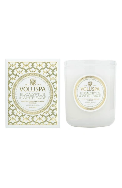 Voluspa Eucalyptus & White Sage Classic Candle 9.5 Oz. In Eucalyptus