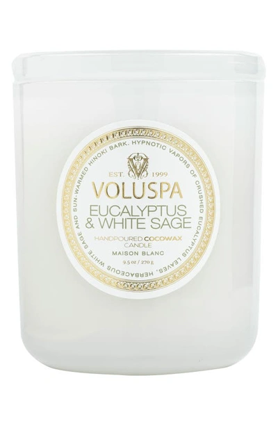 Voluspa Eucalyptus & White Sage Classic Candle 9.5 Oz. In Eucalyptus