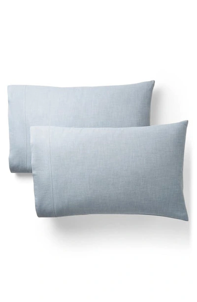 Shop Ralph Lauren Set Of 2 Workshirt Pillowcases In Workshirt Chambray
