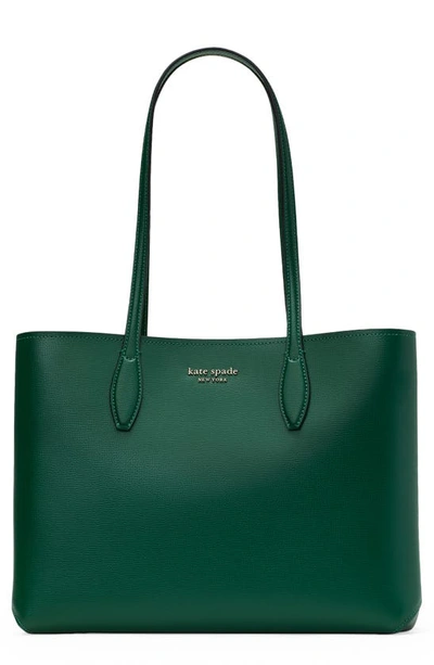 Shop Kate Spade All Day Large Leather Tote In Arugula