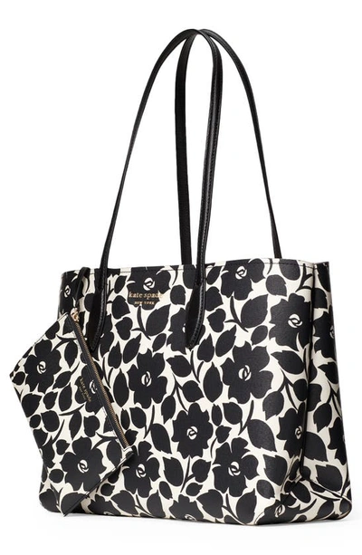 Shop Kate Spade All Day Large Leather Tote In Black Multi