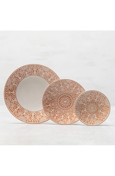 Shop Fortessa Havana Set Of 4 Coupe Salad Plates In Orange