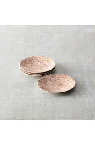 Fortessa Havana Set Of 4 Coupe Salad Plates In Orange
