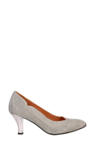 Shop L'amour Des Pieds Bambelle Pointed Toe Pump In Pewter
