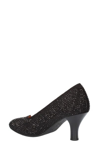 L'amour Des Pieds Bambelle Pointed Toe Pump In Black Rhinestones