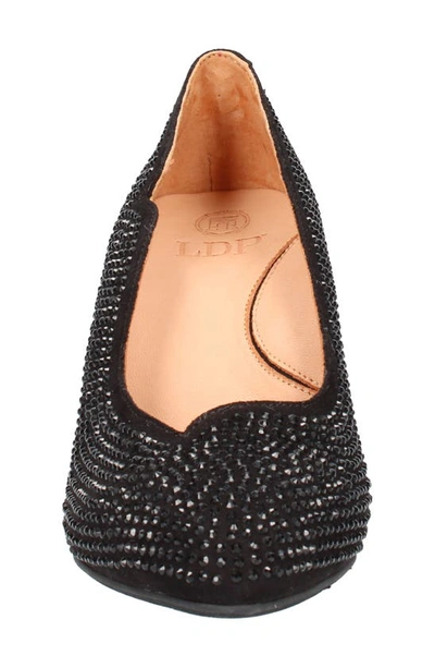 L'amour Des Pieds Bambelle Pointed Toe Pump In Black Rhinestones