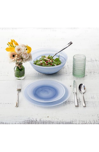 Fortessa La Jolla Set Of 4 Glass Salad/dessert Plates In Blue