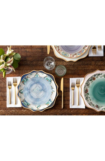 Fortessa La Jolla Set Of 4 Glass Salad/dessert Plates In Blue