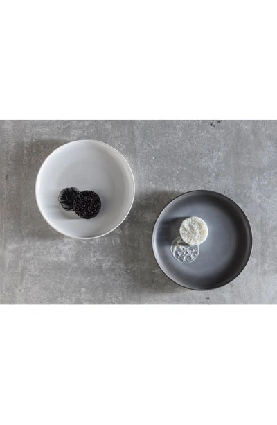 Fortessa Cloud Terre Set Of 4 Hugo Plates In Charcoal