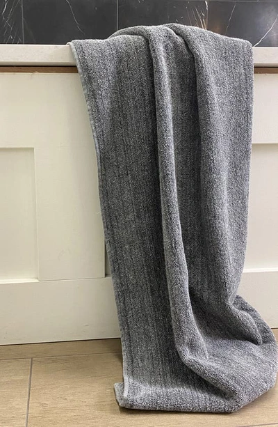 Shop Bedvoyage Melangé Maternity Towel Set In Charcoal