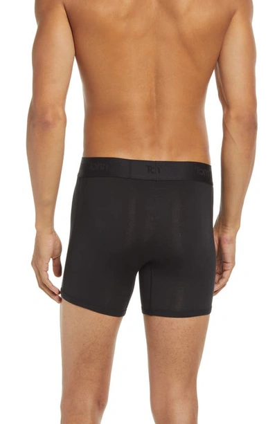 Tommy John Second Skin 4-inch Boxer Briefs In Black