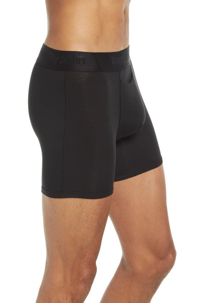 Tommy John Second Skin 4-inch Boxer Briefs In Black