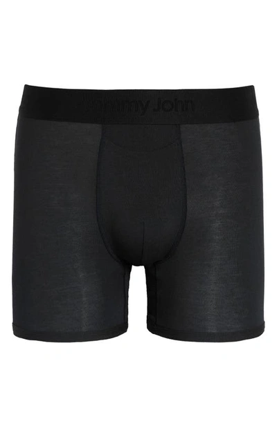 Tommy John Second Skin 4-inch Boxer Briefs In Black