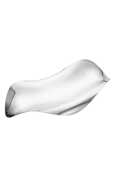 Shop Georg Jensen Cobra Stainless Steel Oval Serving Tray In Silver