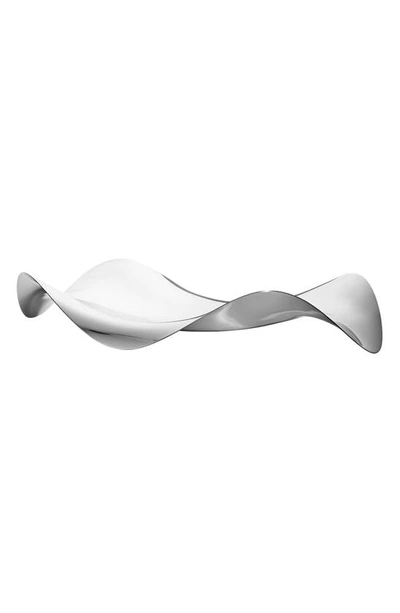Shop Georg Jensen Cobra Stainless Steel Oval Serving Tray In Silver