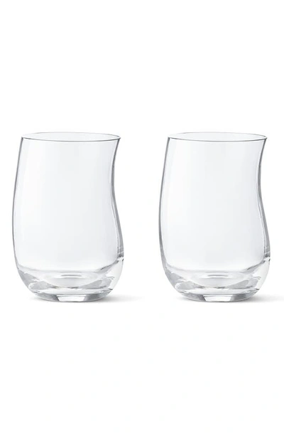 Shop Georg Jensen Set Of 2 Medium Cobra Glass Tumblers In Clear