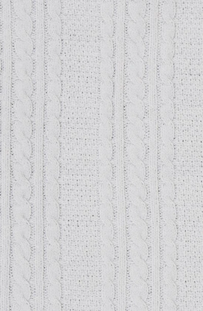 Shop Nordstrom Cable Knit Baby Blanket In Grey Micro