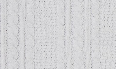 Shop Nordstrom Cable Knit Baby Blanket In Grey Micro