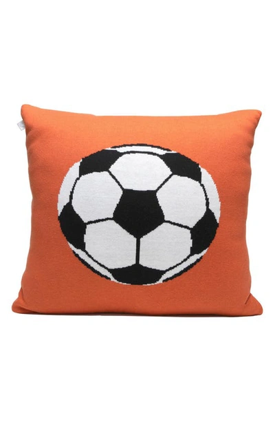 Rian Tricot Gol Soccer Cushion In Dark Orange