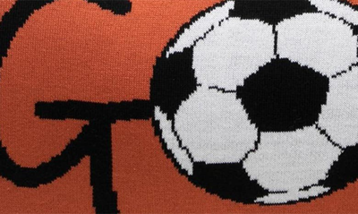 Rian Tricot Gol Soccer Cushion In Dark Orange