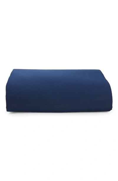 Shop Ralph Lauren Organic Sateen 624 Thread Count Fitted Sheet In Polo Navy