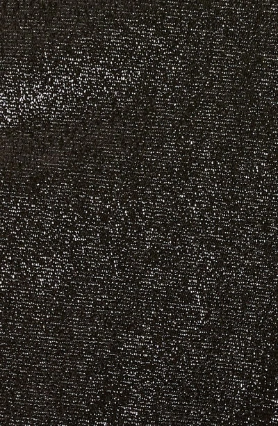 Shop Rabanne Asymmetric Side Snap Metallic Jersey Dress In Black