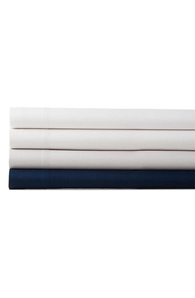 Shop Ralph Lauren Lovan Organic Cotton Jacquard Flat Sheet In True Platinum
