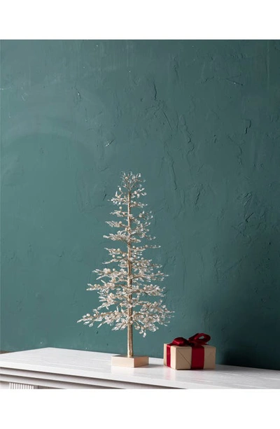 Balsam Hill Crystal & Bead Champagne Tabletop Tree In Clear