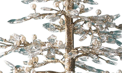 Balsam Hill Crystal & Bead Champagne Tabletop Tree In Clear