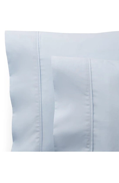 Shop Ralph Lauren 464 Thread Count Organic Cotton Percale Fitted Sheet In True Pale Sky Blue