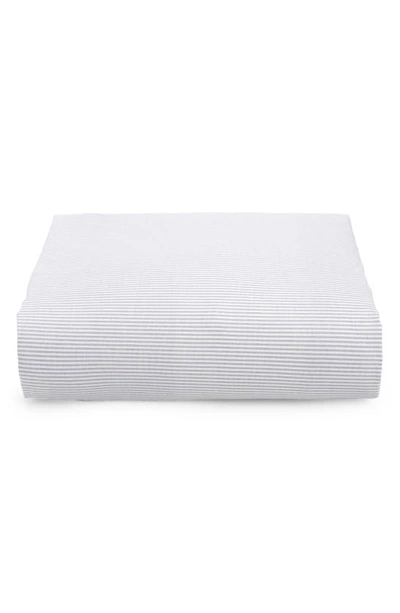 Shop Ralph Lauren Oxford Stripe Fitted Sheet In Blue And White