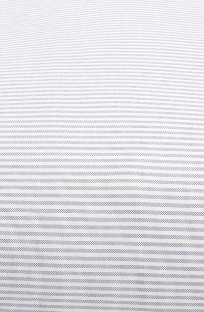 Shop Ralph Lauren Oxford Stripe Fitted Sheet In Blue And White