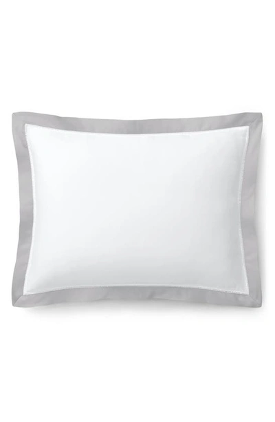 Shop Ralph Lauren Contrast Border Organic Cotton Sham In True Platinum