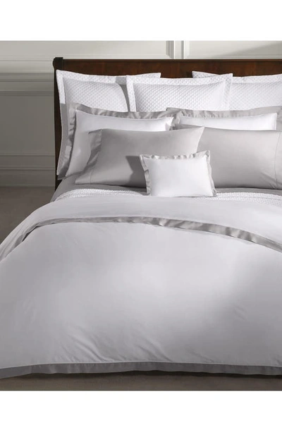 Shop Ralph Lauren Contrast Border Organic Cotton Sham In True Platinum