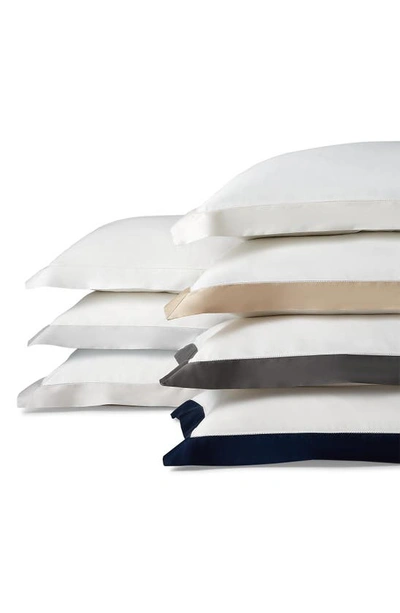 Polo Ralph Lauren Organic Sateen Border Bedding 624 Thread Count Throw Pillow In True Platinum