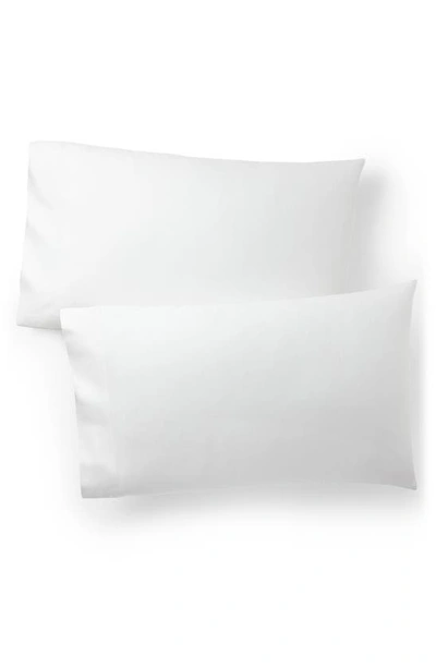 Shop Ralph Lauren Lovan Set Of 2 Organic Cotton Jacquard Pillowcases In Studio White