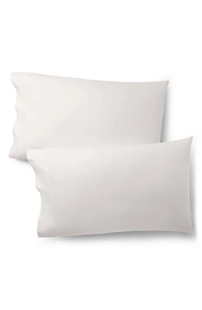 Shop Ralph Lauren Lovan Set Of 2 Organic Cotton Jacquard Pillowcases In True Platinum