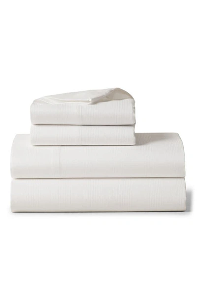 Shop Ralph Lauren Lovan Organic Cotton Jacquard Flat Sheet In True Parchment