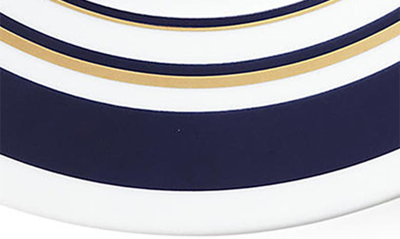 Shop Ralph Lauren Peyton Porcelain Salad Plate With 24k Gold Trim In Navy Multi