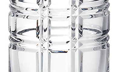 Shop Ralph Lauren Hudson Plaid Crystal Champagne Flute In Clear