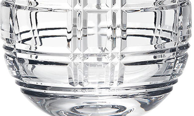 Shop Ralph Lauren Hudson Plaid Crystal White Wine Glass In Clear