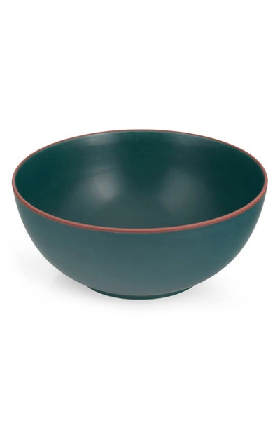 Nambe Taos Deep Stoneware Serving Bowl In Green