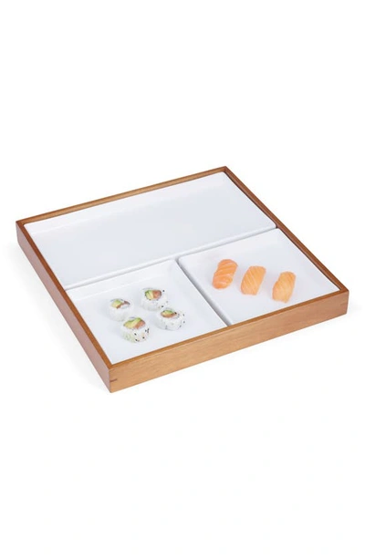 Nambe Nambé Duets Bento Box Serving Tray In White