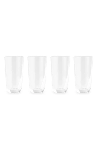 Nambe Taos Set Of 4 Highball Glasses In Clear
