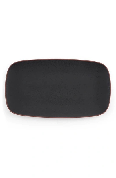 Shop Nambe Taos Rectangular Platter In Black