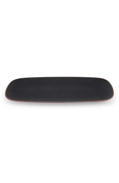 Nambe Taos Soft Rectangular Platter Agate In Black