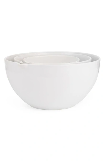 Nambe Nambé Duets Set Of 3 Nesting Mixing Bowls In White