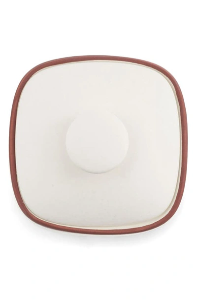 Nambe Taos Covered Sugar Bowl In White